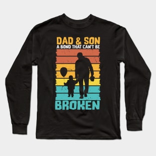 Dad And  Son- Vintage Fathers Day,  Grandpa Long Sleeve T-Shirt